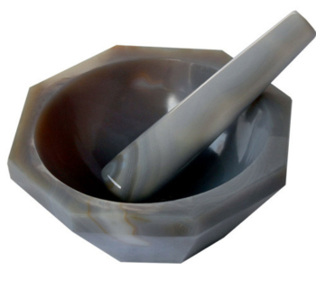 Grey Agate Pestle-Mortar